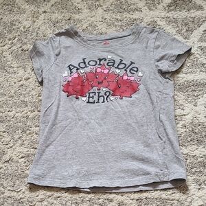 10 for $25 - EH! 4 Girls Gray "Adorable Eh?" Short Sleeve Shirt